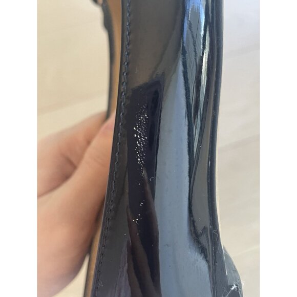 Ferragamo Black Patent Leather Vara Bow Pumps Size 7.5 - Picture 8 of 14